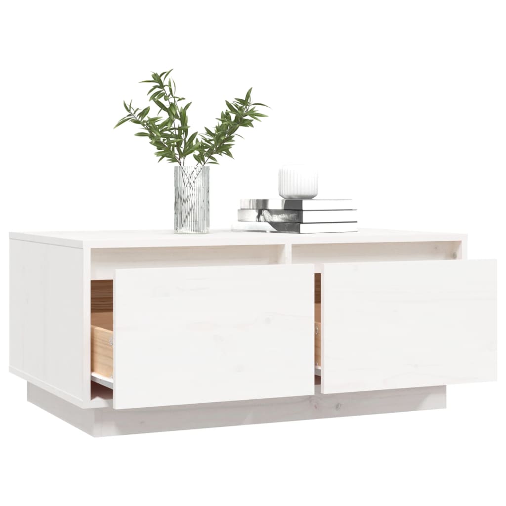 Salontafel 80x50x35 cm massief grenenhout wit is nu te koop bij PeponiXL, paradijselijk wonen!