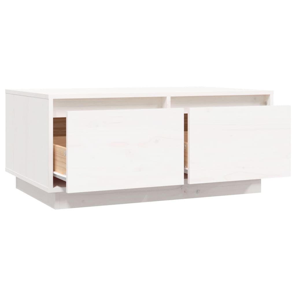 Salontafel 80x50x35 cm massief grenenhout wit is nu te koop bij PeponiXL, paradijselijk wonen!