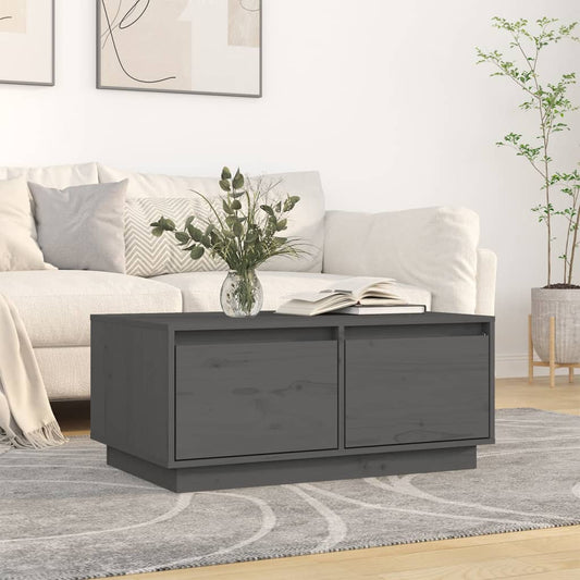 Salontafel 80x50x35 cm massief grenenhout grijs is nu te koop bij PeponiXL, paradijselijk wonen!