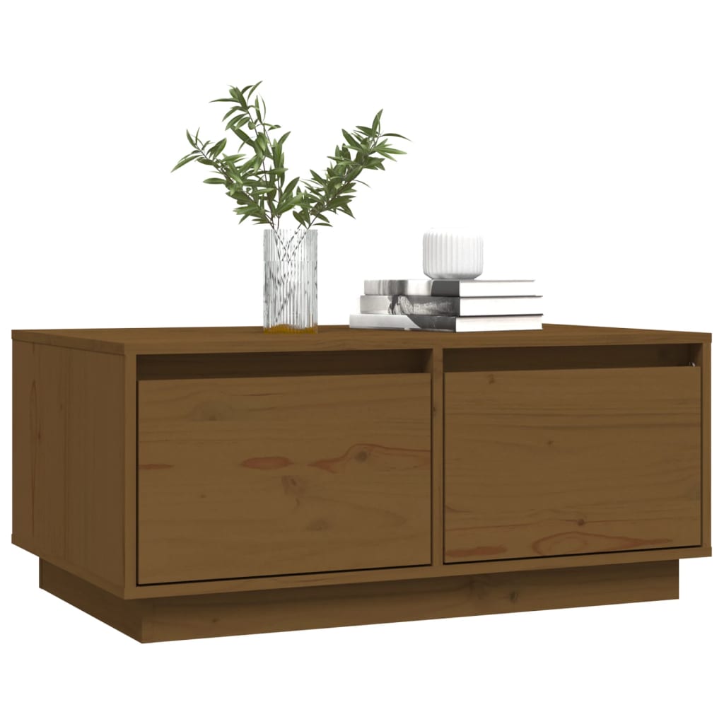 Salontafel 80x50x35 cm massief grenenhout honingbruin is nu te koop bij PeponiXL, paradijselijk wonen!