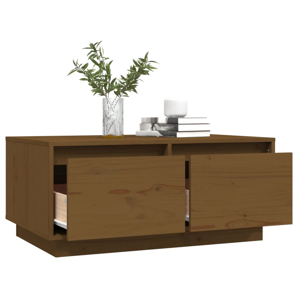 Salontafel 80x50x35 cm massief grenenhout honingbruin is nu te koop bij PeponiXL, paradijselijk wonen!