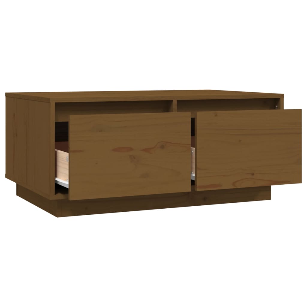 Salontafel 80x50x35 cm massief grenenhout honingbruin is nu te koop bij PeponiXL, paradijselijk wonen!