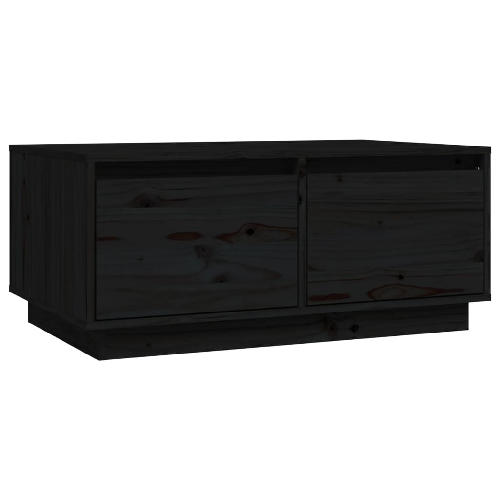 Salontafel 80x50x35 cm massief grenenhout zwart is nu te koop bij PeponiXL, paradijselijk wonen!