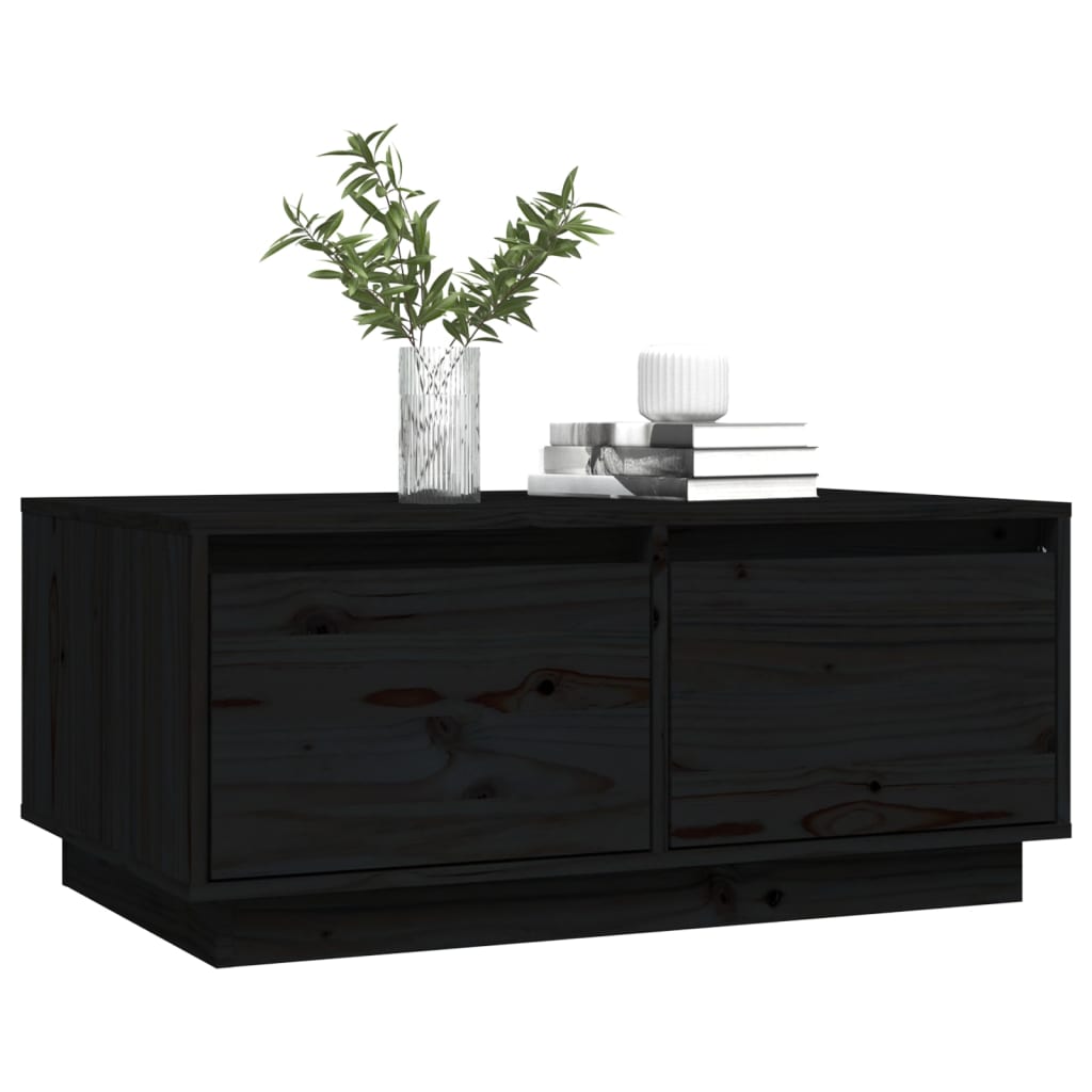 Salontafel 80x50x35 cm massief grenenhout zwart is nu te koop bij PeponiXL, paradijselijk wonen!