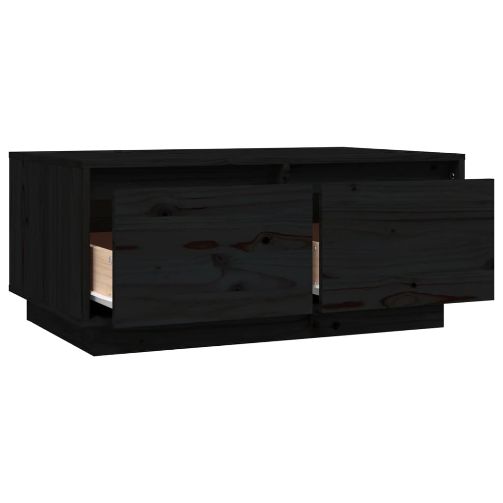 Salontafel 80x50x35 cm massief grenenhout zwart is nu te koop bij PeponiXL, paradijselijk wonen!