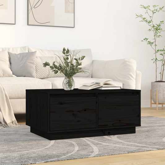 Salontafel 80x50x35 cm massief grenenhout zwart is nu te koop bij PeponiXL, paradijselijk wonen!