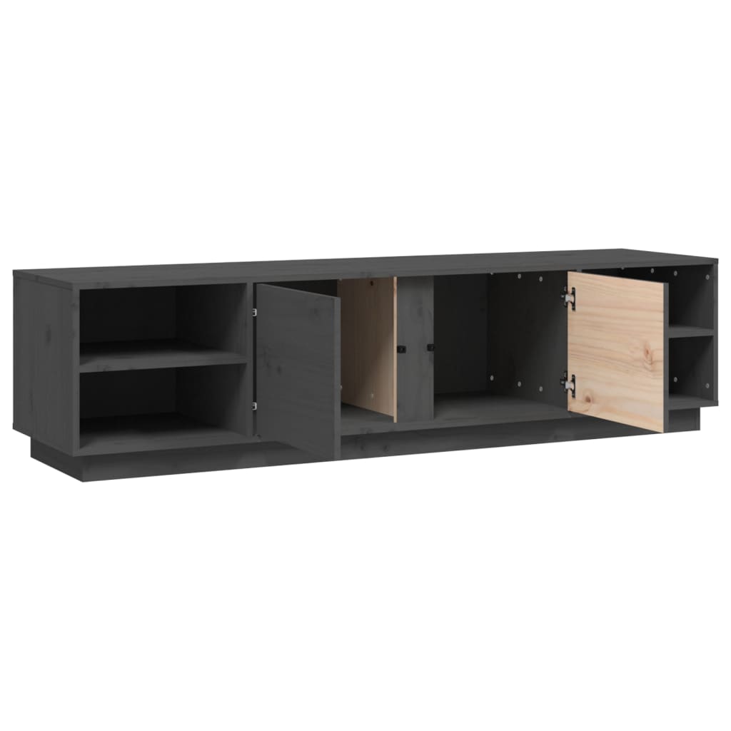 Tv-meubel 156x40x40 cm massief grenenhout grijs is nu te koop bij PeponiXL, paradijselijk wonen!