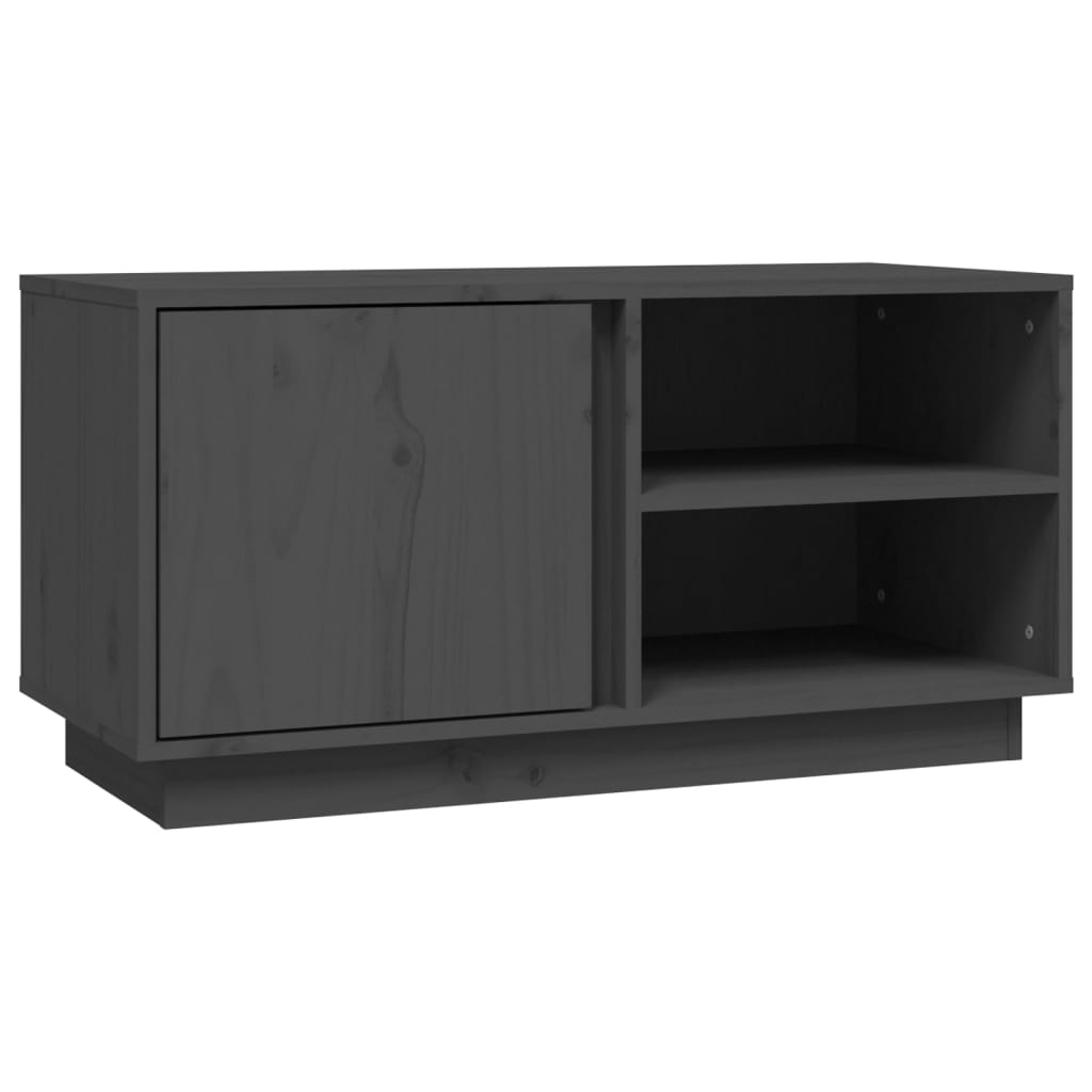 Tv-meubel 80x35x40,5 cm massief grenenhout grijs is nu te koop bij PeponiXL, paradijselijk wonen!