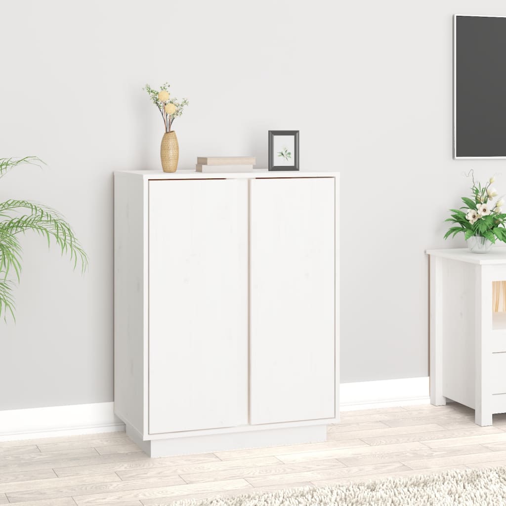 Dressoir 60x35x80 cm massief grenenhout wit is nu te koop bij PeponiXL, paradijselijk wonen!