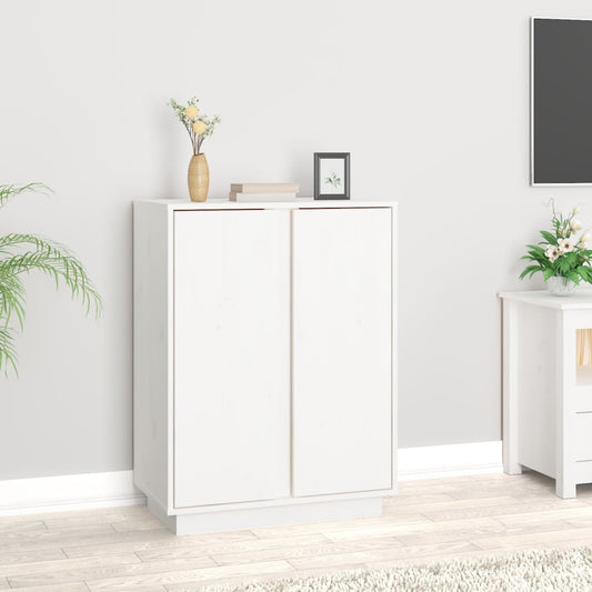 Dressoir 60x35x80 cm massief grenenhout wit is nu te koop bij PeponiXL, paradijselijk wonen!
