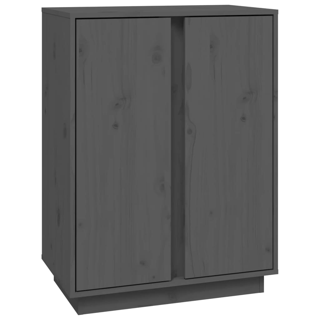Dressoir 60x35x80 cm massief grenenhout grijs is nu te koop bij PeponiXL, paradijselijk wonen!