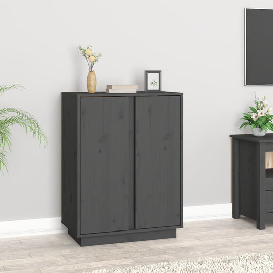 Dressoir 60x35x80 cm massief grenenhout grijs is nu te koop bij PeponiXL, paradijselijk wonen!