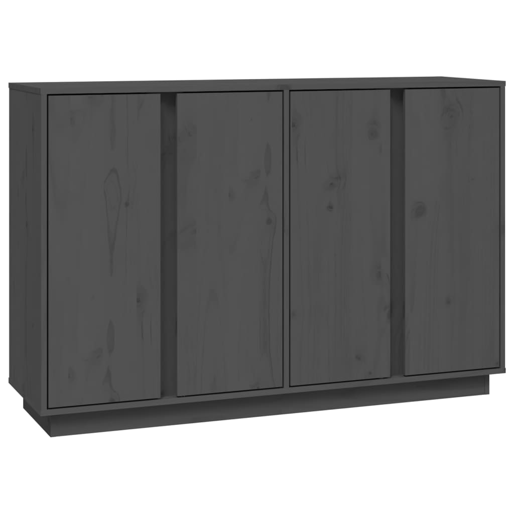 Dressoir 120x35x80 cm massief grenenhout grijs is nu te koop bij PeponiXL, paradijselijk wonen!