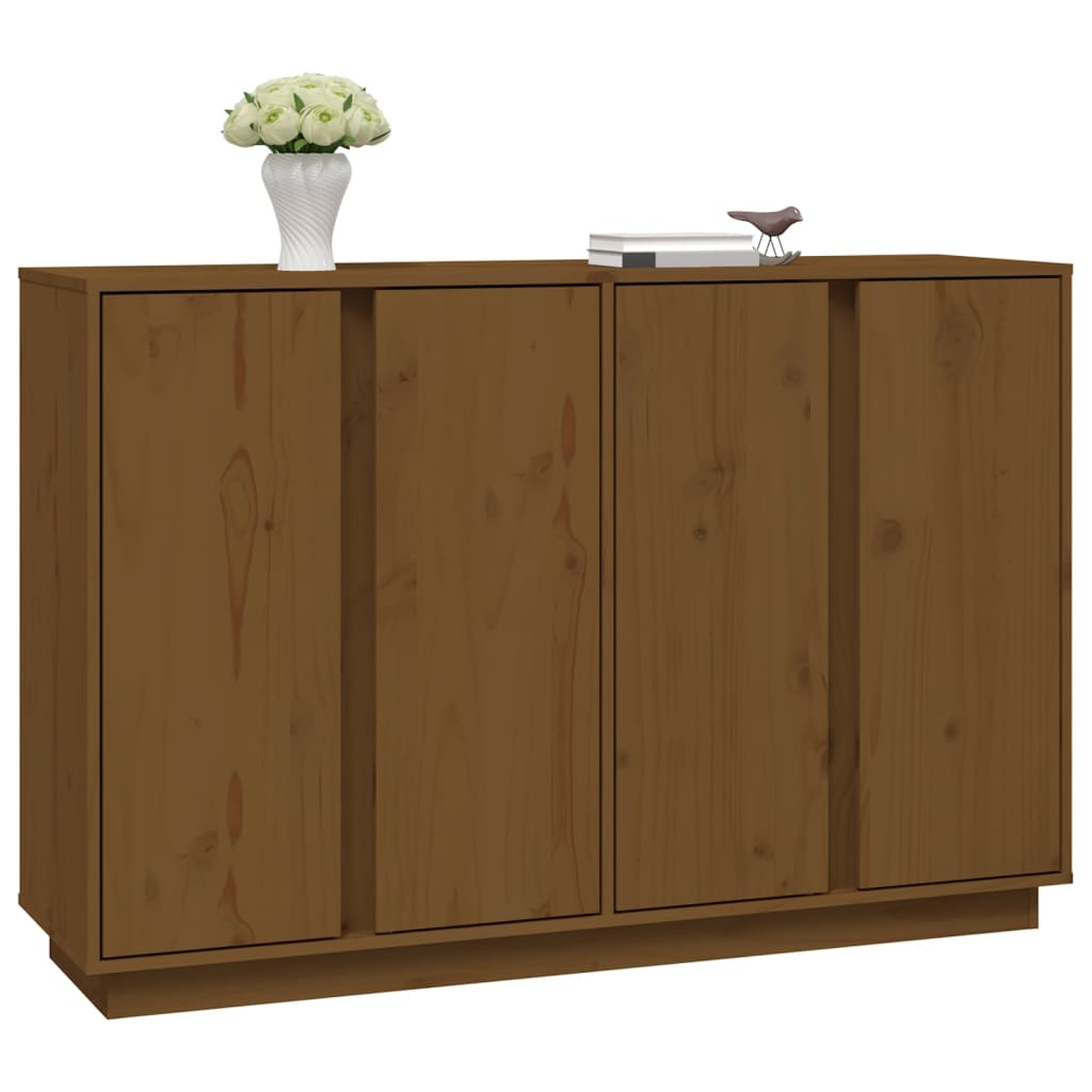 Dressoir 120x35x80 cm massief grenenhout honingbruin is nu te koop bij PeponiXL, paradijselijk wonen!