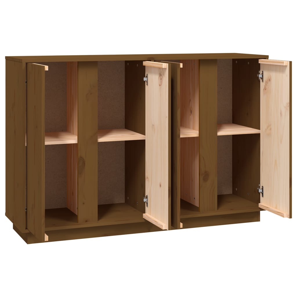 Dressoir 120x35x80 cm massief grenenhout honingbruin is nu te koop bij PeponiXL, paradijselijk wonen!