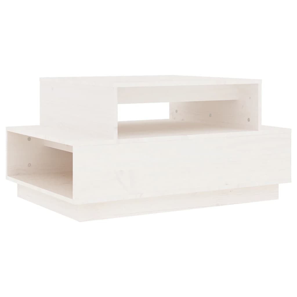 Salontafel 80x55x40,5 cm massief grenenhout wit is nu te koop bij PeponiXL, paradijselijk wonen!