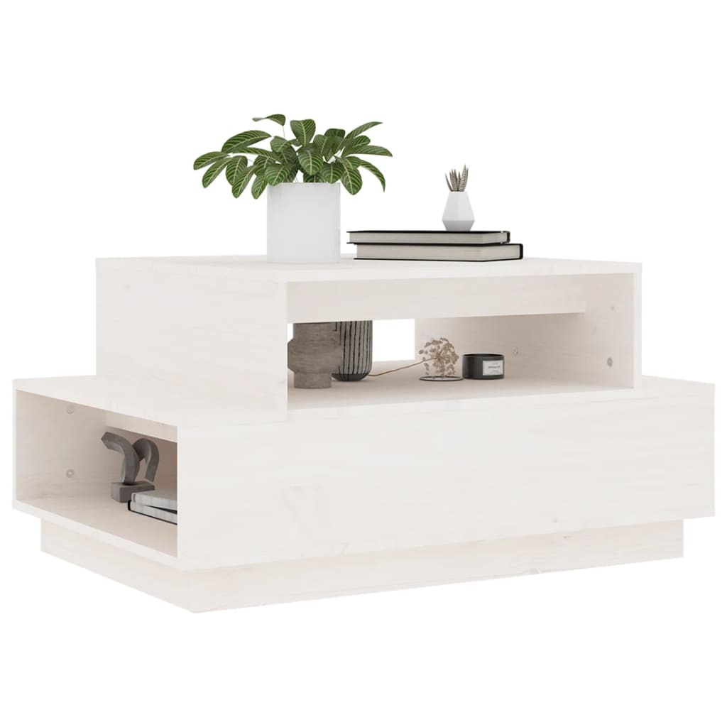 Salontafel 80x55x40,5 cm massief grenenhout wit is nu te koop bij PeponiXL, paradijselijk wonen!