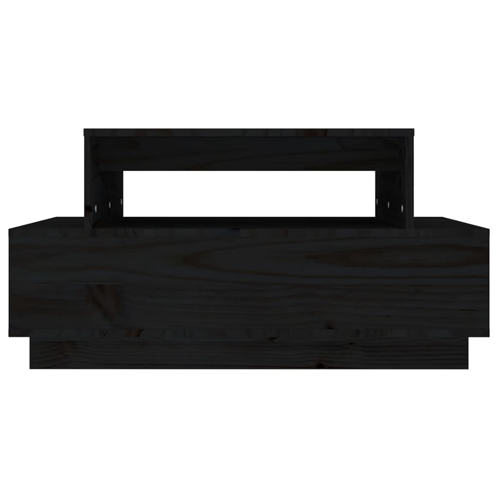 Salontafel 80x55x40,5 cm massief grenenhout zwart is nu te koop bij PeponiXL, paradijselijk wonen!
