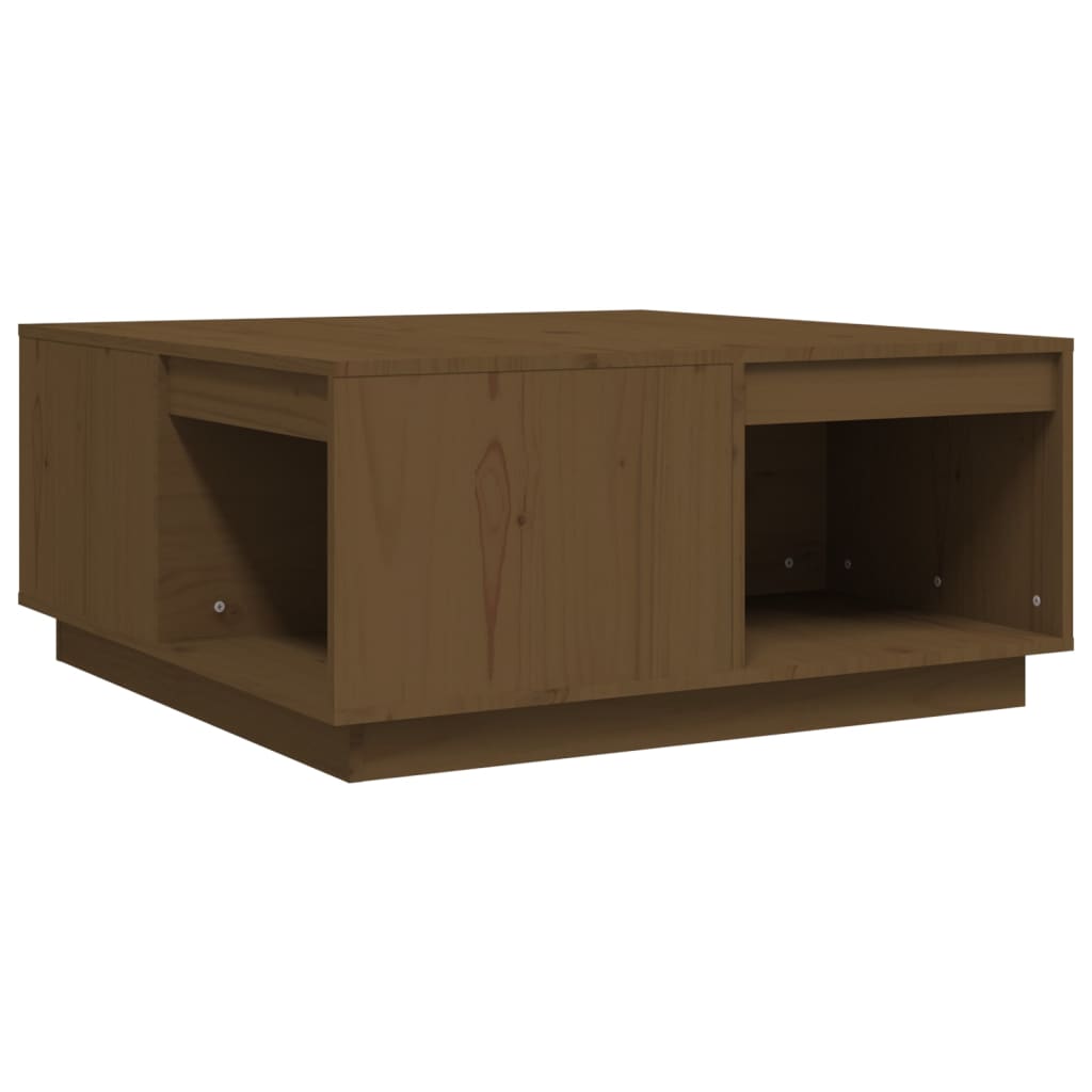 Salontafel 80x81x36,5 cm massief grenenhout honingbruin is nu te koop bij PeponiXL, paradijselijk wonen!