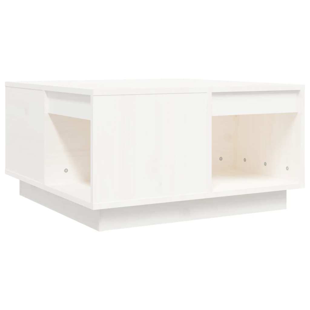Salontafel 60x61x32,5 cm massief grenenhout wit is nu te koop bij PeponiXL, paradijselijk wonen!
