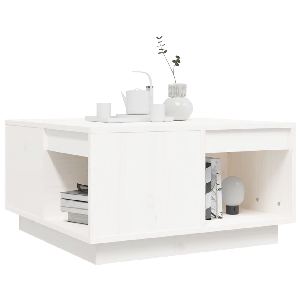 Salontafel 60x61x32,5 cm massief grenenhout wit is nu te koop bij PeponiXL, paradijselijk wonen!