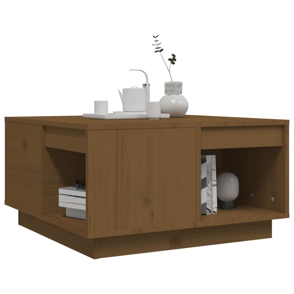 Salontafel 60x61x32,5 cm massief grenenhout honingbruin is nu te koop bij PeponiXL, paradijselijk wonen!
