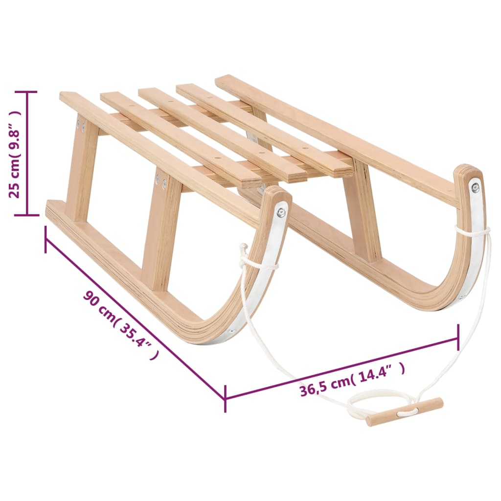 Sneeuwslee 90x36,5x25 cm multiplex is nu te koop bij PeponiXL, paradijselijk wonen!