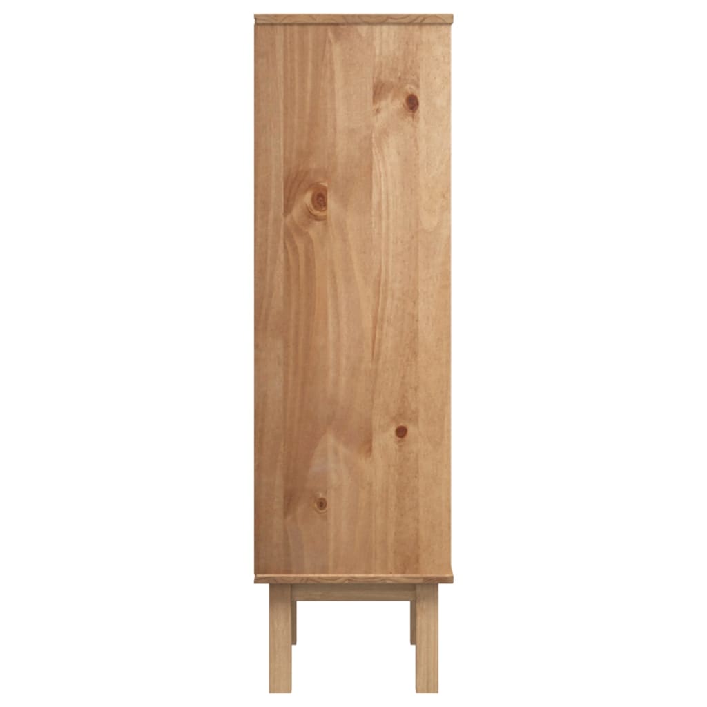 Schoenenkast OTTA 3 lades massief grenenhout bruin en wit is nu te koop bij PeponiXL, paradijselijk wonen!