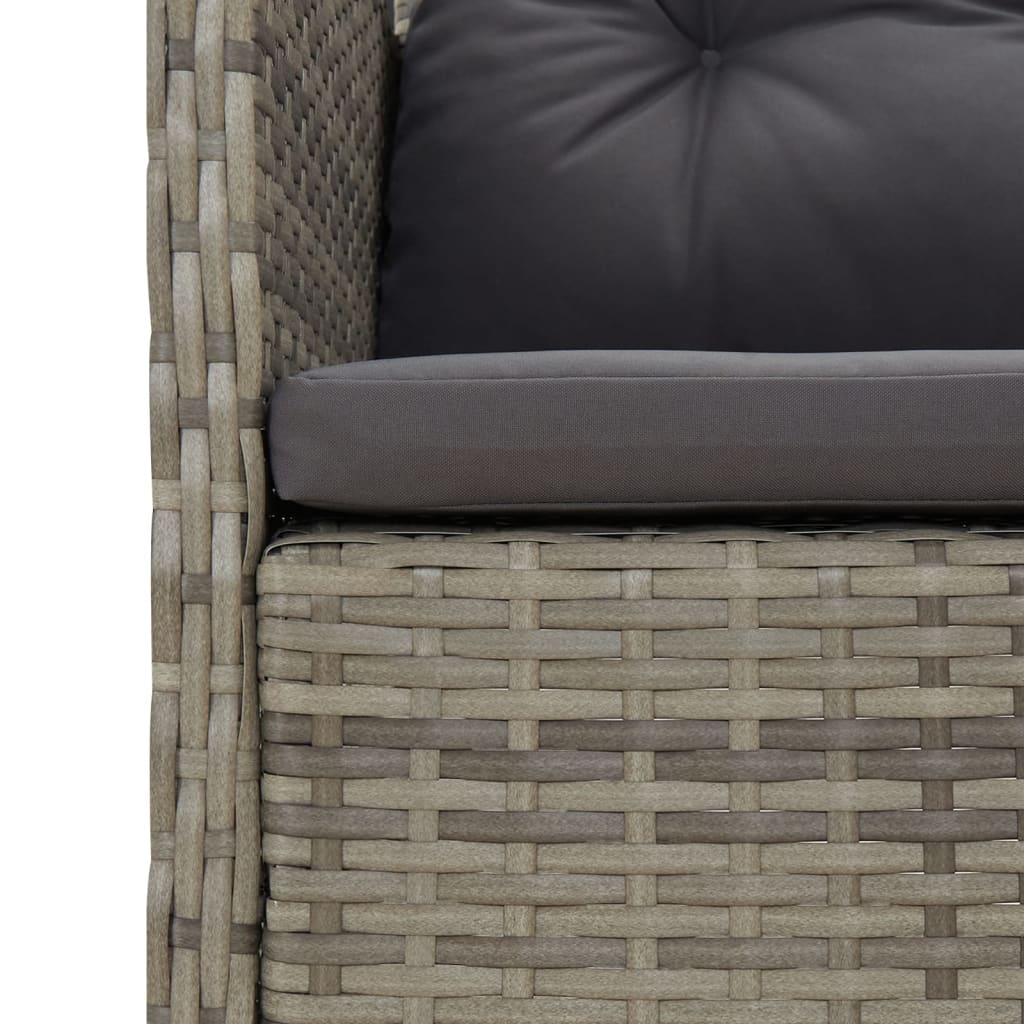 2-delige Loungeset met kussens poly rattan grijs is nu te koop bij PeponiXL, paradijselijk wonen!