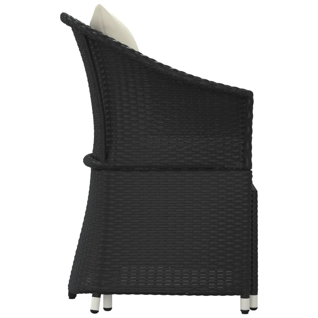 2-delige Loungeset met kussens poly rattan zwart is nu te koop bij PeponiXL, paradijselijk wonen!