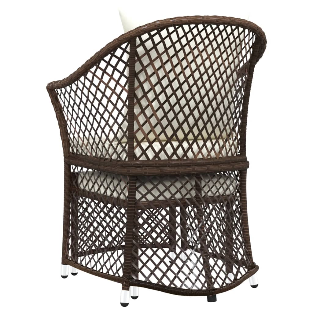 2-delige Loungeset met kussens poly rattan bruin is nu te koop bij PeponiXL, paradijselijk wonen!