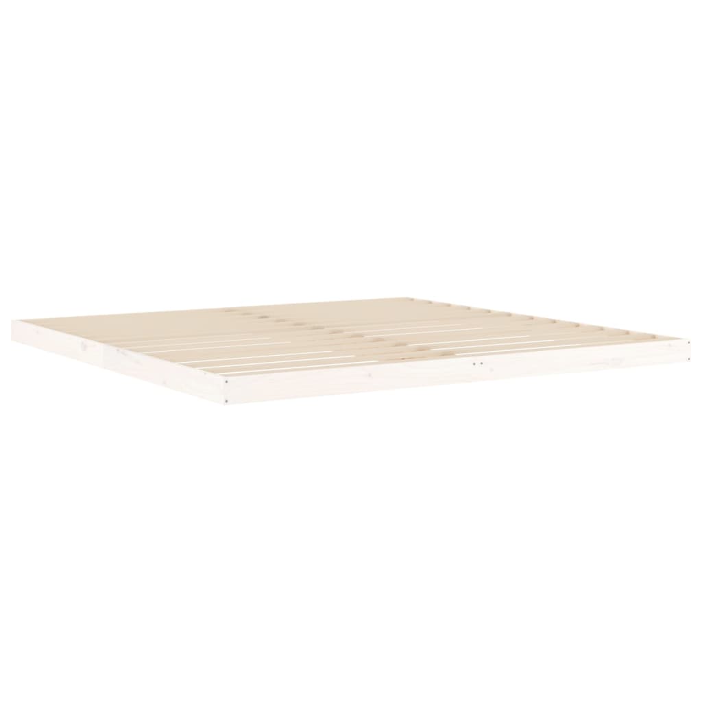 Bedframe massief grenenhout wit 200x200 cm is nu te koop bij PeponiXL, paradijselijk wonen!