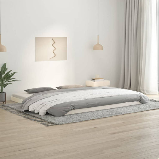 Bedframe massief grenenhout wit 200x200 cm is nu te koop bij PeponiXL, paradijselijk wonen!