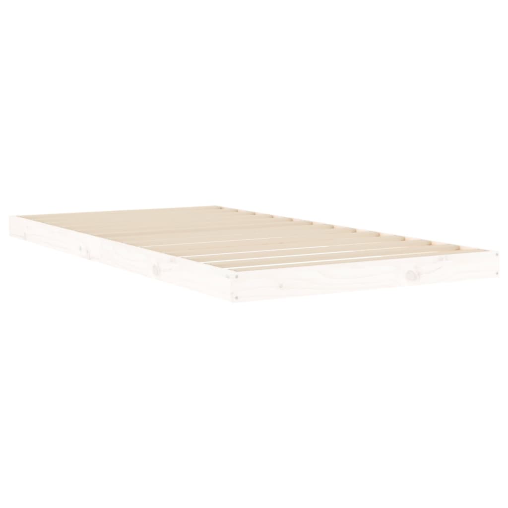 Bedframe massief grenenhout wit 100x200 cm is nu te koop bij PeponiXL, paradijselijk wonen!