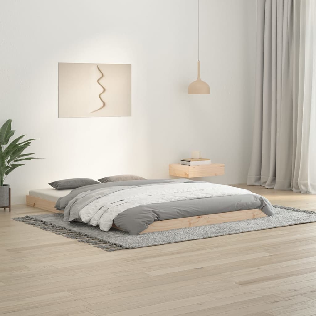 Bedframe massief grenenhout 135x190 cm is nu te koop bij PeponiXL, paradijselijk wonen!