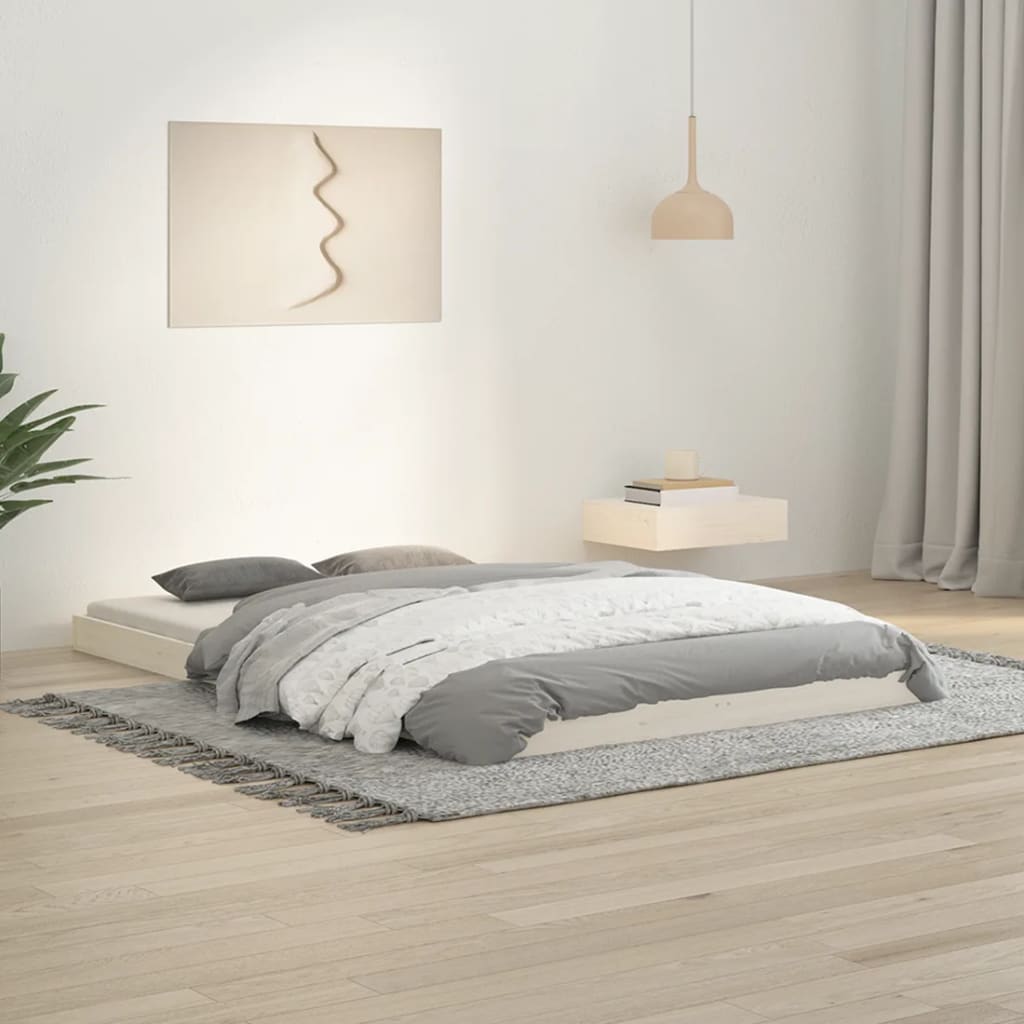 Bedframe massief grenenhout wit 120x190 cm is nu te koop bij PeponiXL, paradijselijk wonen!