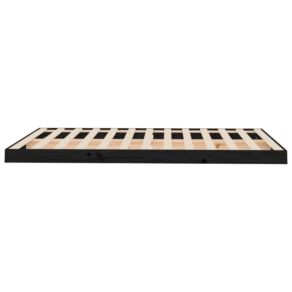 Bedframe massief grenenhout zwart 120x190 cm is nu te koop bij PeponiXL, paradijselijk wonen!
