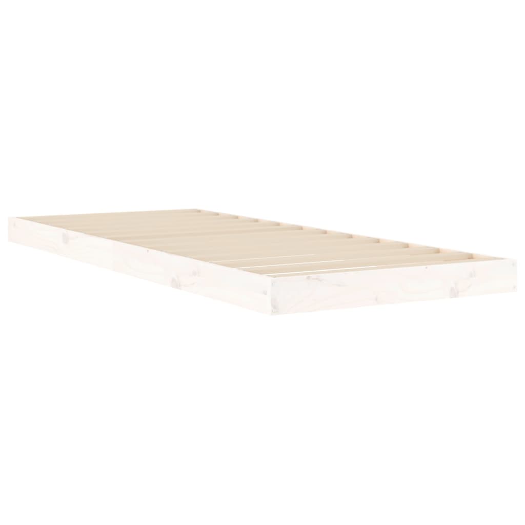 Bedframe massief grenenhout wit 75x190 cm is nu te koop bij PeponiXL, paradijselijk wonen!