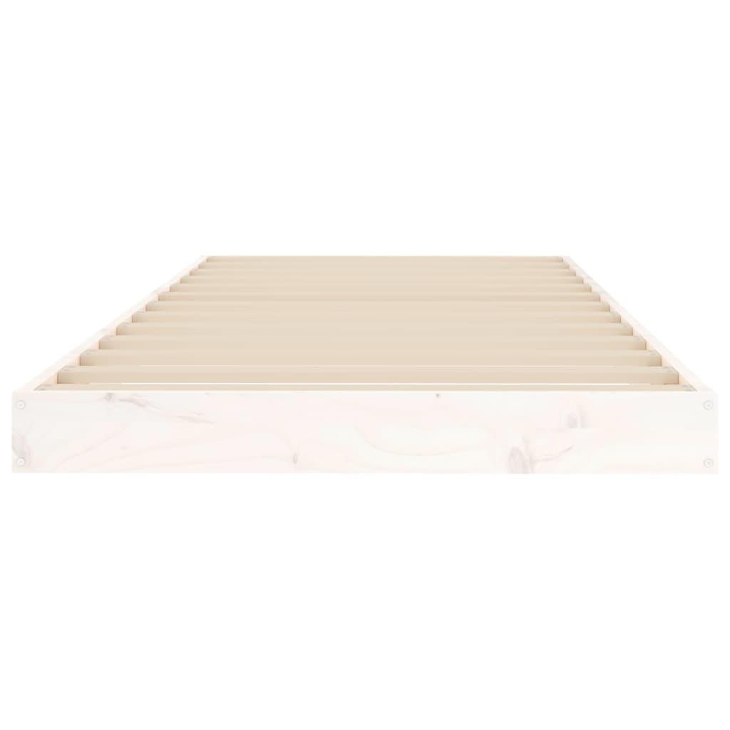 Bedframe massief grenenhout wit 75x190 cm is nu te koop bij PeponiXL, paradijselijk wonen!