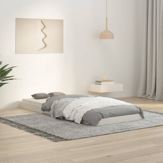 Bedframe massief grenenhout wit 75x190 cm is nu te koop bij PeponiXL, paradijselijk wonen!
