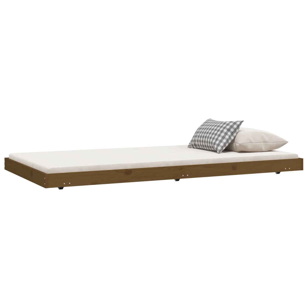 Bedframe massief grenenhout honingbruin 100x200 cm is nu te koop bij PeponiXL, paradijselijk wonen!