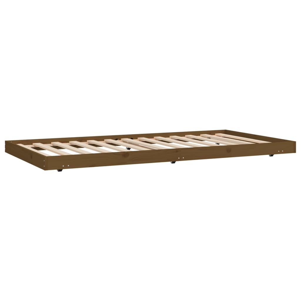 Bedframe massief grenenhout honingbruin 100x200 cm is nu te koop bij PeponiXL, paradijselijk wonen!