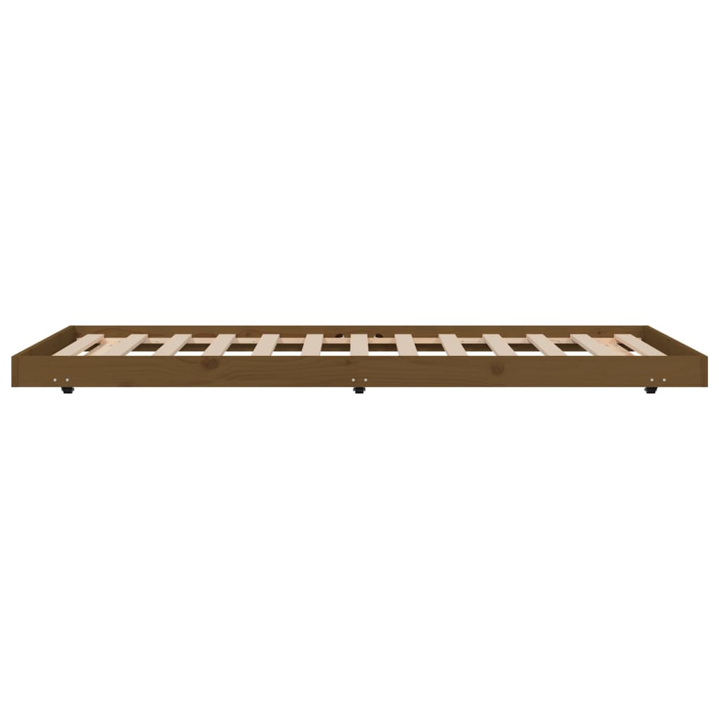 Bedframe massief grenenhout honingbruin 100x200 cm is nu te koop bij PeponiXL, paradijselijk wonen!