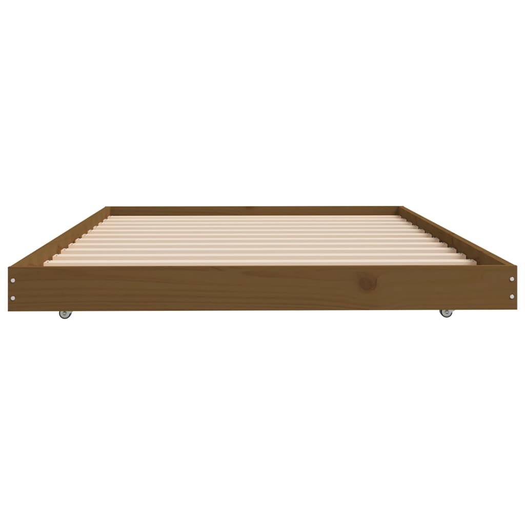 Bedframe massief grenenhout honingbruin 100x200 cm is nu te koop bij PeponiXL, paradijselijk wonen!
