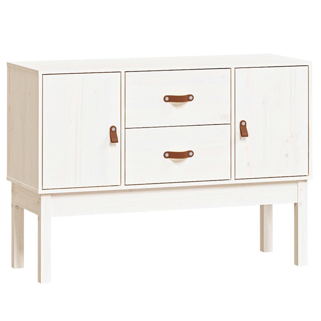 Dressoir 110x40x78 cm massief grenenhout wit is nu te koop bij PeponiXL, paradijselijk wonen!