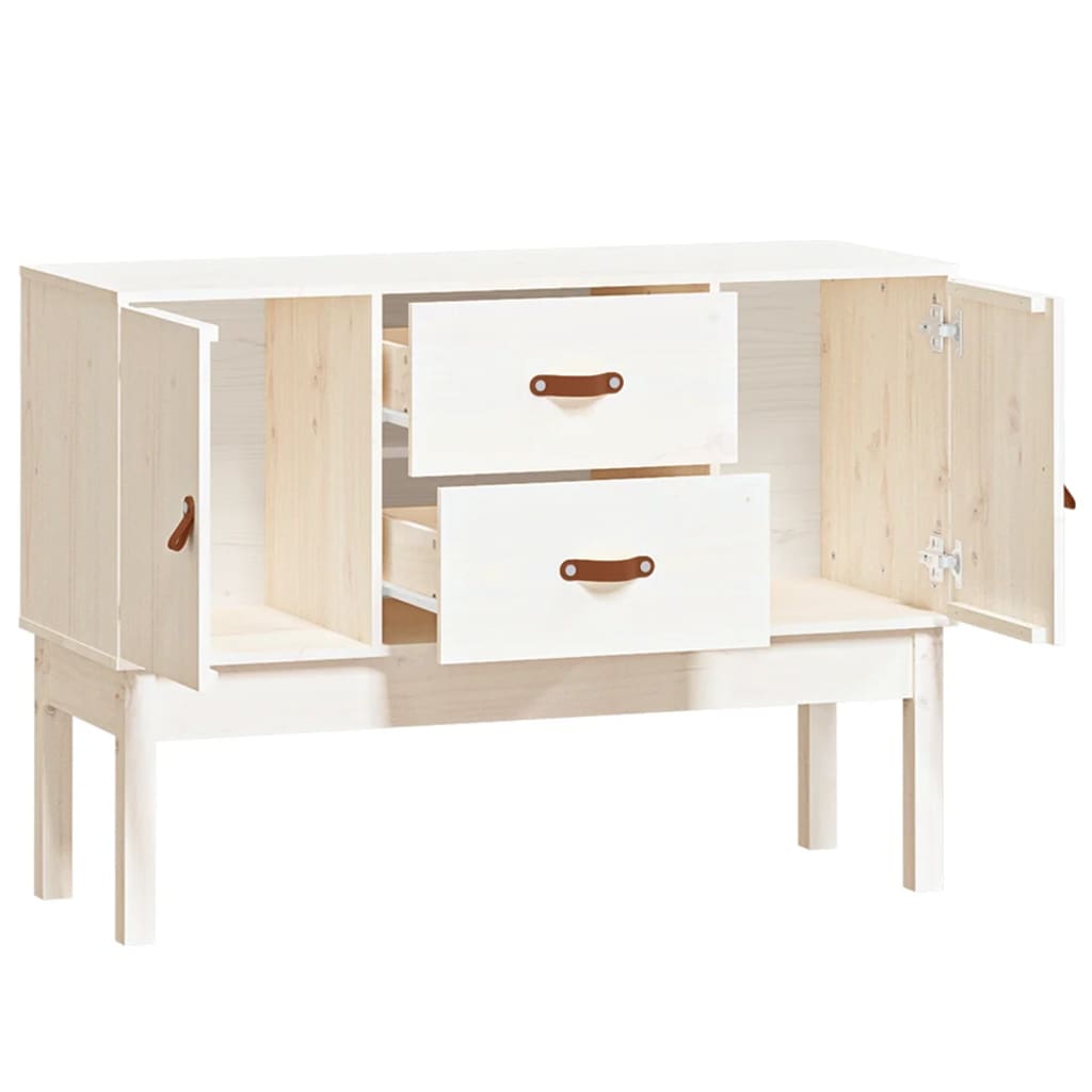 Dressoir 110x40x78 cm massief grenenhout wit is nu te koop bij PeponiXL, paradijselijk wonen!