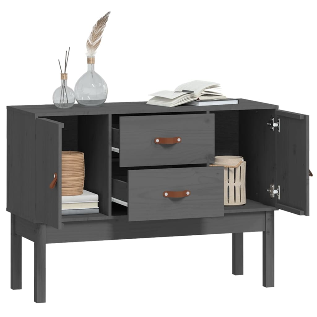 Dressoir 110x40x78 cm massief grenenhout grijs is nu te koop bij PeponiXL, paradijselijk wonen!