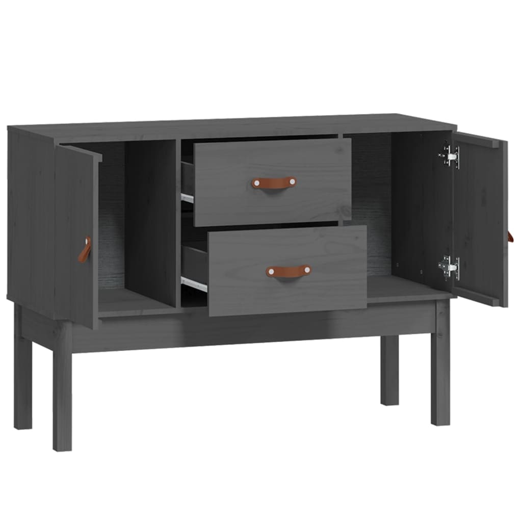 Dressoir 110x40x78 cm massief grenenhout grijs is nu te koop bij PeponiXL, paradijselijk wonen!