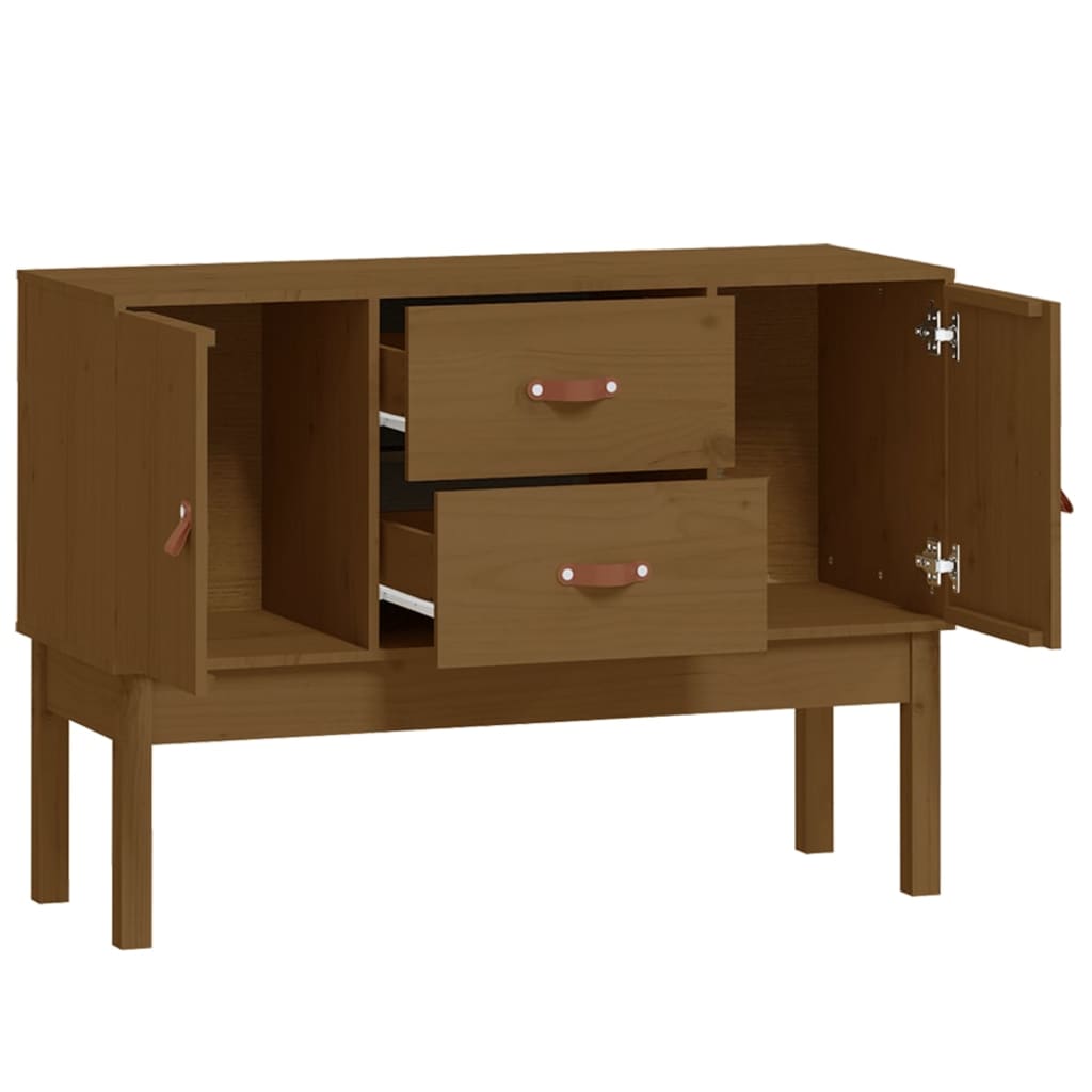 Dressoir 110x40x78 cm massief grenenhout honingbruin is nu te koop bij PeponiXL, paradijselijk wonen!