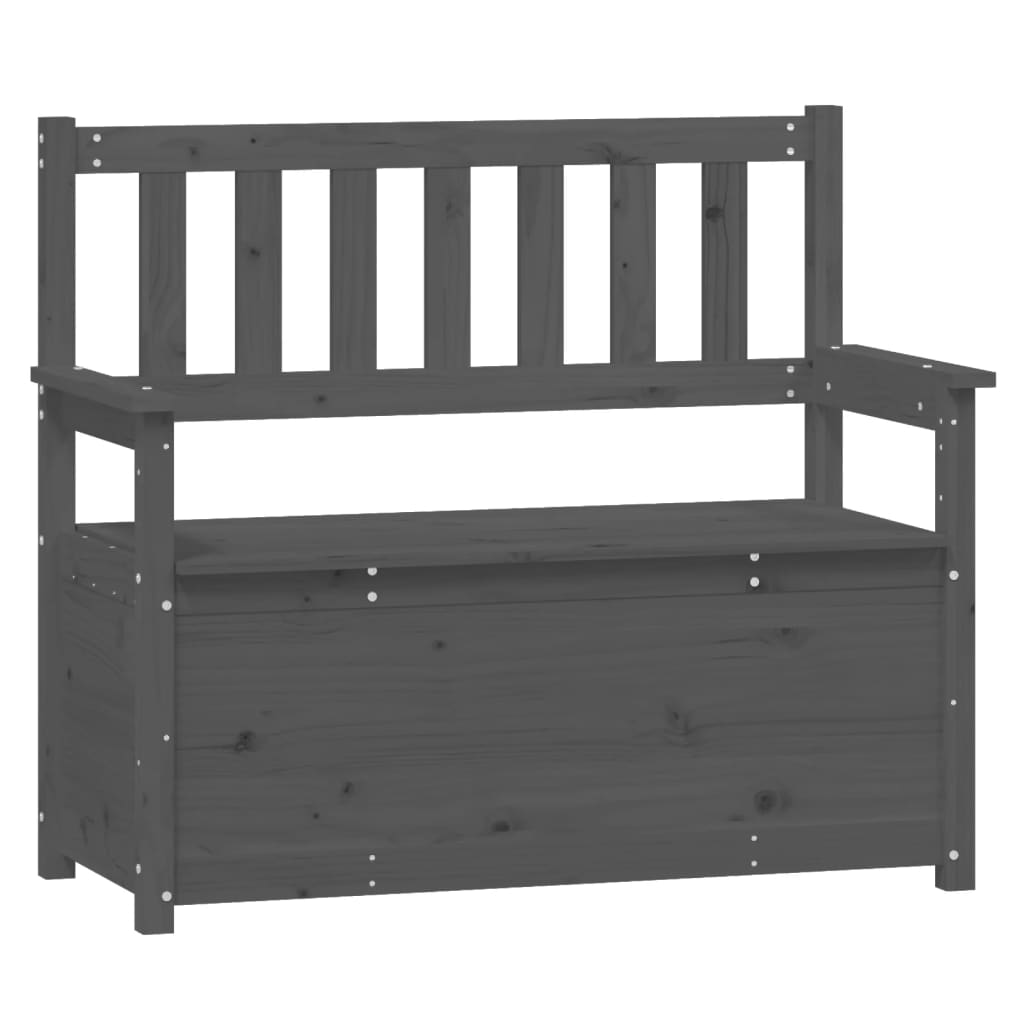 Bankje 112,5x51,5x96,5 cm massief grenenhout grijs is nu te koop bij PeponiXL, paradijselijk wonen!